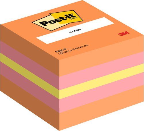 TACO NOTAS POST-IT CUBO 400/H 3  COLORES PASTEL