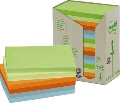 TACO NOTAS POST-IT RECICLADOS ARCOIRIS 655/1RPT TO