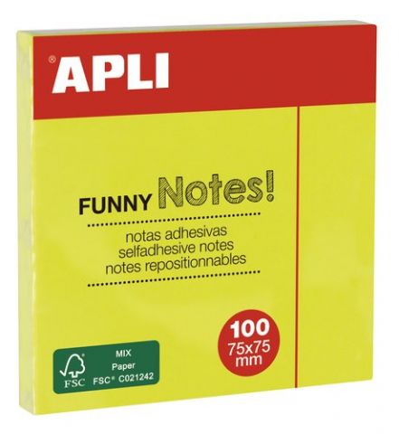 TACO NOTAS APLI 76X76 AMARILLO NEON