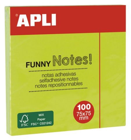 TACO NOTAS APLI 76X76 VERDE NEON