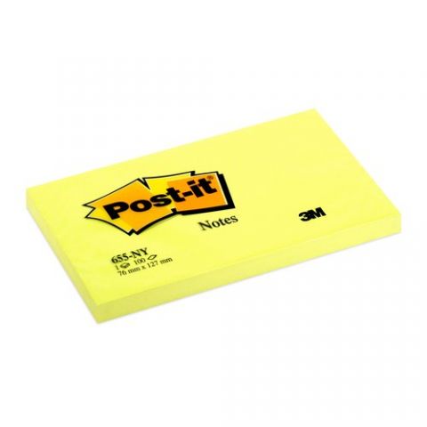 TACO NOTAS POST-IT 655 AMARILLO NEON 76X127