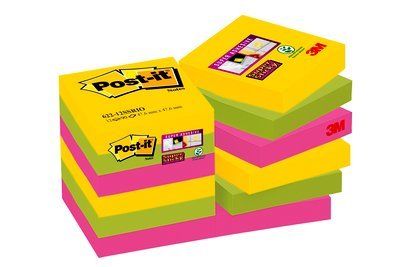 TACO NOTAS POST-IT 622 SUPER STICKY 47,6x47,6 COLO