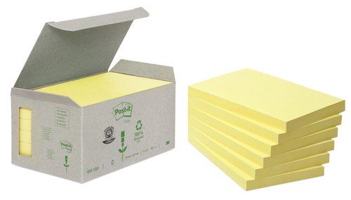 TACO NOTAS POST-IT RECICLADOS 655 76x127 AMARILLO