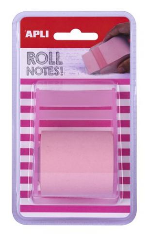NOTAS ADHESIVAS APLI ROLLO de 8 m X 50 mm ROSA PAS