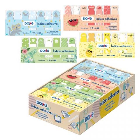 BANDERITAS ADHESIVAS DOHE (18x65) FORMAS EXPOSITOR