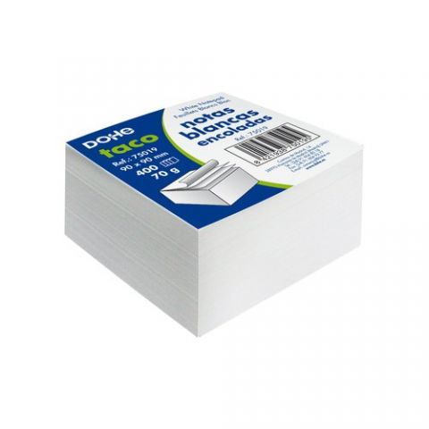 TACO NOTAS ENCOLADO DOHE BLANCO 400 HOJAS 90x 99 m