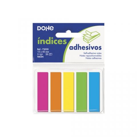 BANDERITAS ADHESIVAS DOHE 25h BLISTER DE 5 COLORES