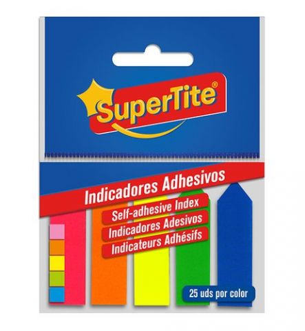 BANDERITAS ADHESIVAS SUPERTITE BLISTER 5 COLORES