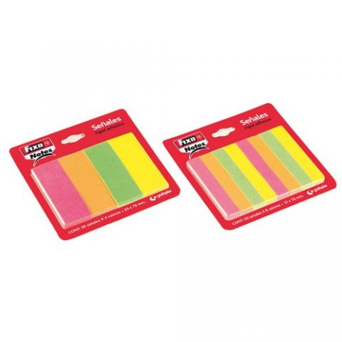 BANDERITAS ADHESIVAS FIXO NOTES 24x76 COLORES NEON