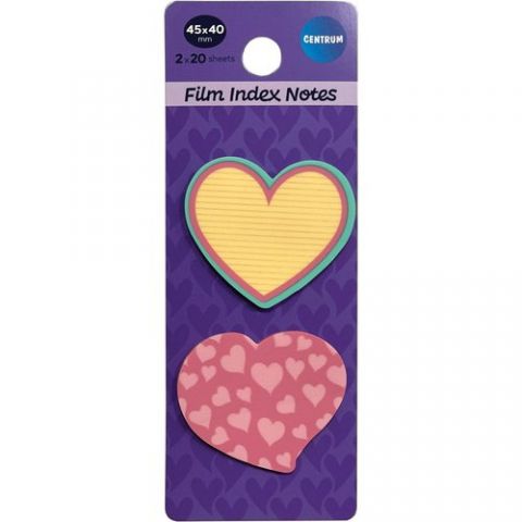 BANDERITAS ADHESIVAS CENTRUM CORAZONES PACK de 2