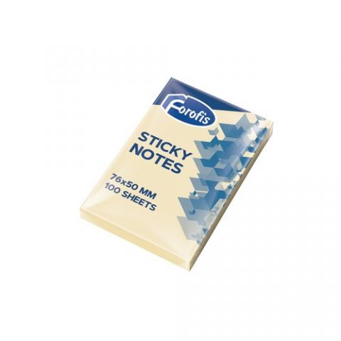 NOTAS ADHESIVAS FOROFIS 100h 50x76 AMARILLO PASTEL