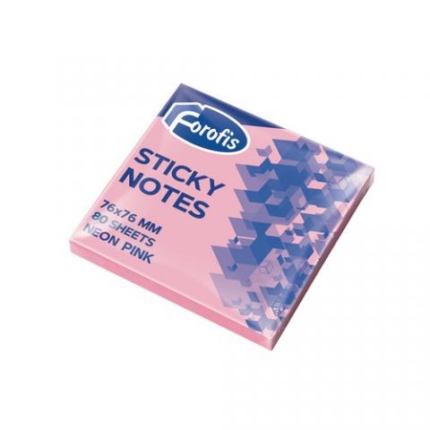 TACO NOTAS FOROFIS 80h 76x76 ROSA NEON