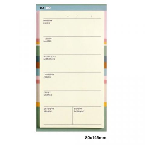 NOTAS ADHESIVAS MIQUELRIUS TO-DO 145x80 SEMANALES