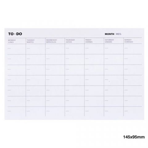 NOTAS ADHESIVAS MIQUELRIUS TO-DO 145x95 MENSUALES