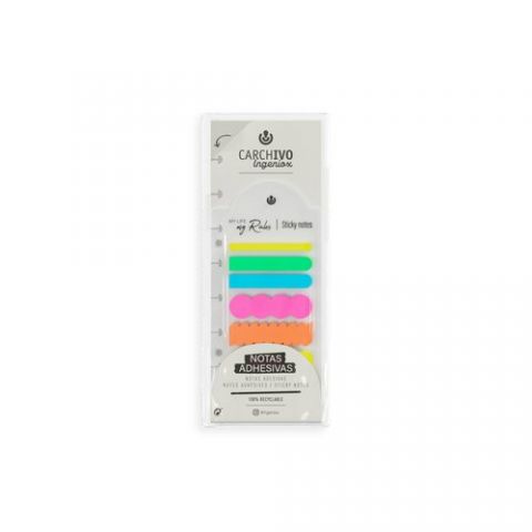 BANDERITAS ADHESIVAS CARCHIVO INGENIOX SHAPES COLO