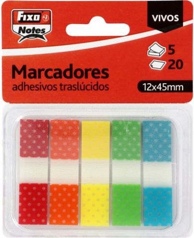BANDERITAS ADHESIVAS FIXO NOTES POPUP 12x45 COLORE