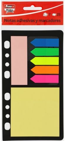 NOTAS + BANDERITAS ADHESIVAS FIXO NOTES SURTIDOS P