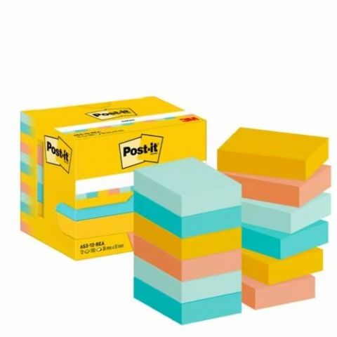 TACO NOTAS POST-IT 653 BEACHSIDE 38x51 (PACK DE 12