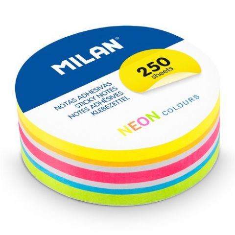 NOTAS ADHESIVAS MILAN 250h CIRCULARES Ø 67mm COLOR