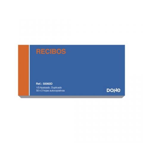 TALONARIO RECIBOS 1/3 APAISADO DUPLICADO DOHE