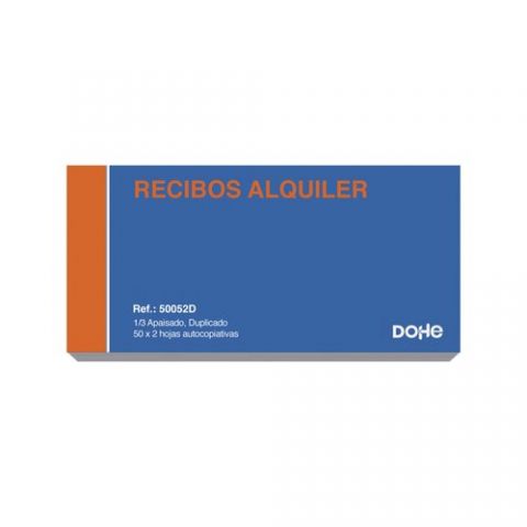 TALONARIO RECIBOS ALQUILER (IVA) 1/3 APAISADO DUPL