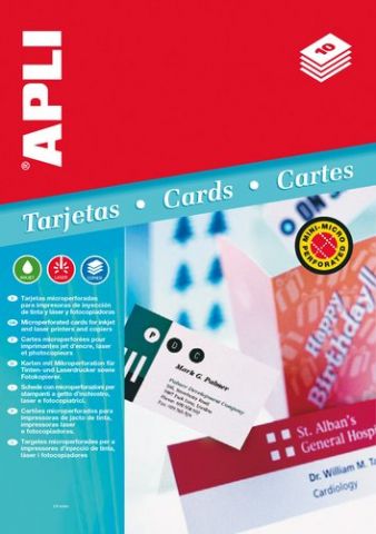 TARJETAS de VISITA APLI para IMPRESORA MICROPERFOR