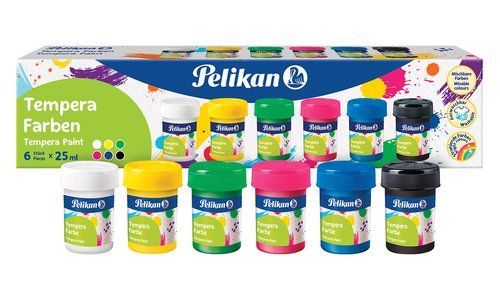 TEMPERA PELIKAN 25 ml (bote) 741/6 ESTUCHE de 6 CO