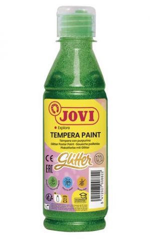 TEMPERA JOVI LIQUIDA GLITTER 250 ml (botella) VERD