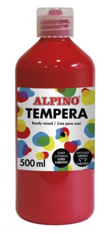 TEMPERA ALPINO LIQUIDA  500 ml (botella) ROJO