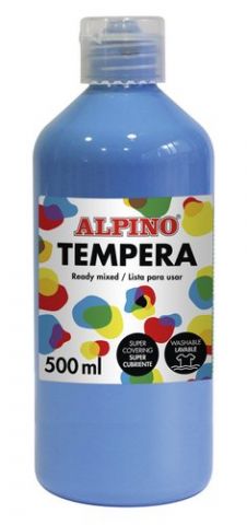 TEMPERA ALPINO LIQUIDA  500 ml (botella) AZUL CYAN