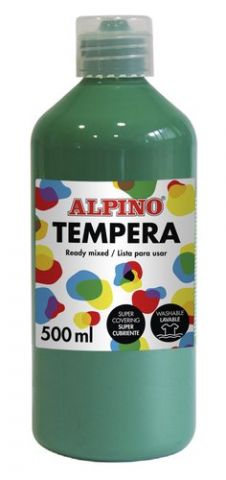 TEMPERA ALPINO LIQUIDA  500 ml (botella) VERDE PRA