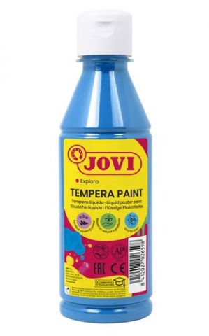 TEMPERA JOVI LIQUIDA  250 ml (botella) AZUL CYAN