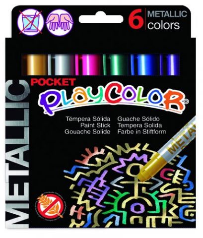 TEMPERA SOLIDA PLAYCOLOR METALLIC POCKET 5Gr. ESTU