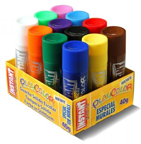 TEMPERA SOLIDA PLAYCOLOR MURAL 40Gr. BANDEJA de 12