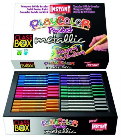 TEMPERA INSTANT SOLIDA PLAYCOLOR METALLIC POCKET 5