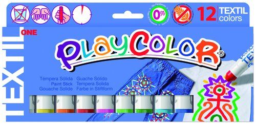 TEMPERA SOLIDA PLAYCOLOR TEXTIL ONE 10Gr. ESTUCHE
