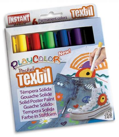 TEMPERA SOLIDA PLAYCOLOR TEXTIL POCKET 5Gr. ESTUCH
