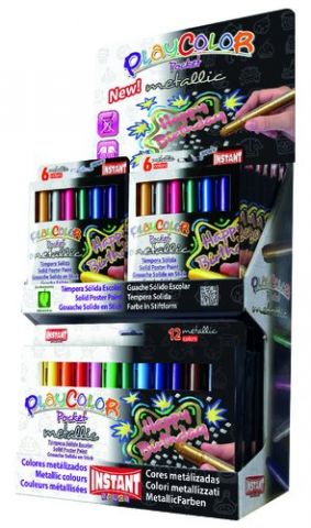 TEMPERA INSTANT SOLIDA PLAYCOLOR METALLIC POCKET 5