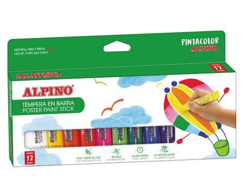 TEMPERA SOLIDA ALPINO PINTACOLOR ESTUCHE de 12 COL