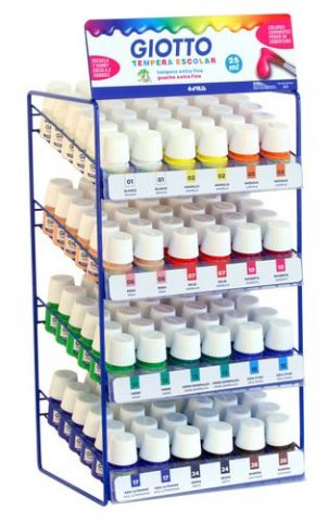 TEMPERA GIOTTO ESCOLAR  25 ml EXPOSITOR de 288