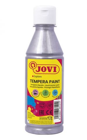 TEMPERA JOVI LIQUIDA  250 ml (botella) PLATA METAL