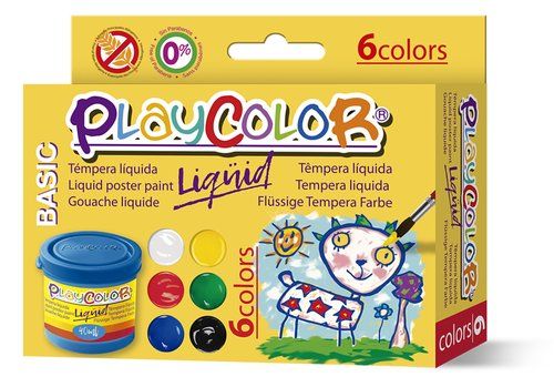 TEMPERA PLAYCOLOR LIQUID 40 ml (bote) ESTUCHE de