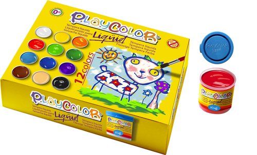TEMPERA PLAYCOLOR LIQUID 40 ml (bote) ESTUCHE de