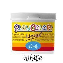 TEMPERA PLAYCOLOR LIQUID 40 ml (bote) BLANCO ESTUC