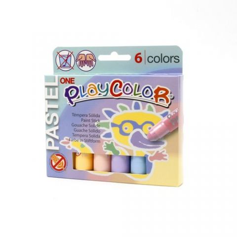 TEMPERA SOLIDA PLAYCOLOR PASTEL 10Gr. ESTUCHE de 6