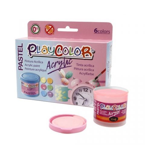 PINTURA ACRILICA PLAYCOLOR PASTEL SURTIDO CAJA de