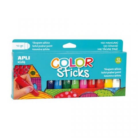 TEMPERA SOLIDA APLI STICKS SURTIDO 10g ESTUCHE DE