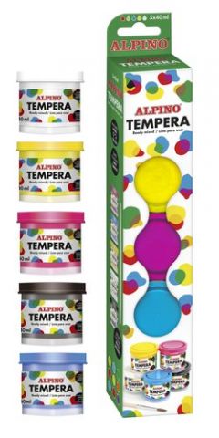 TEMPERA ALPINO  40 ml (bote) ESTUCHE de 5
