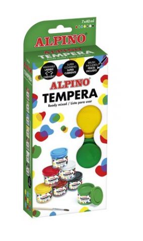 TEMPERA ALPINO  40 ml (bote) ESTUCHE de 7