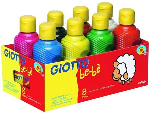 TEMPERA GIOTTO BEBE LIQUIDA SCHOOLPACK 8 BOTES x 2